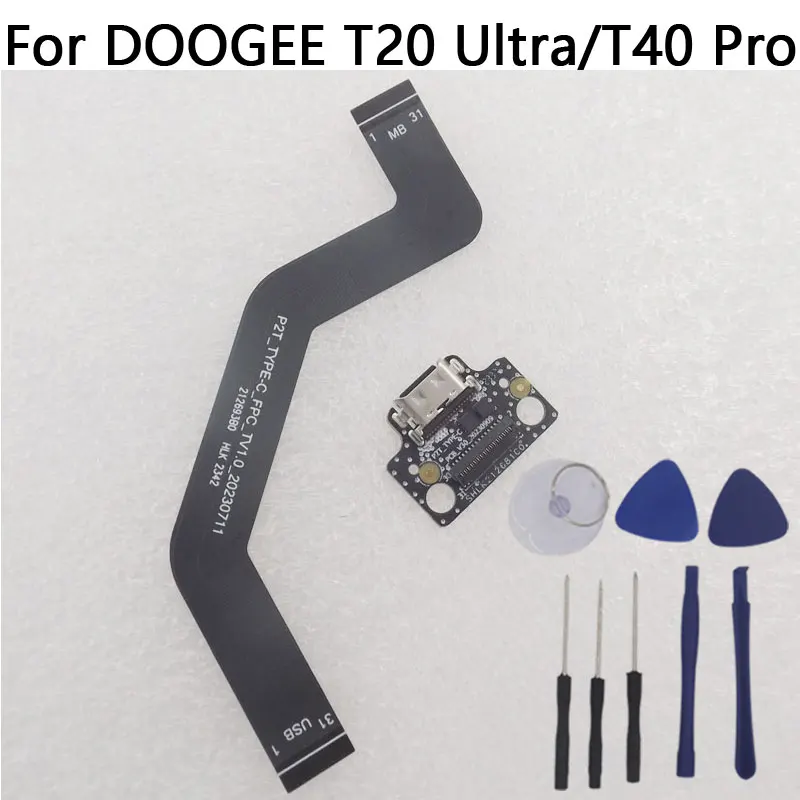 New Original DOOGEE T20 Ultra T40 Pro USB Board With USB Charging Board Transfer Flex Cable FPC For DOOGEE T20 ultra Tablets