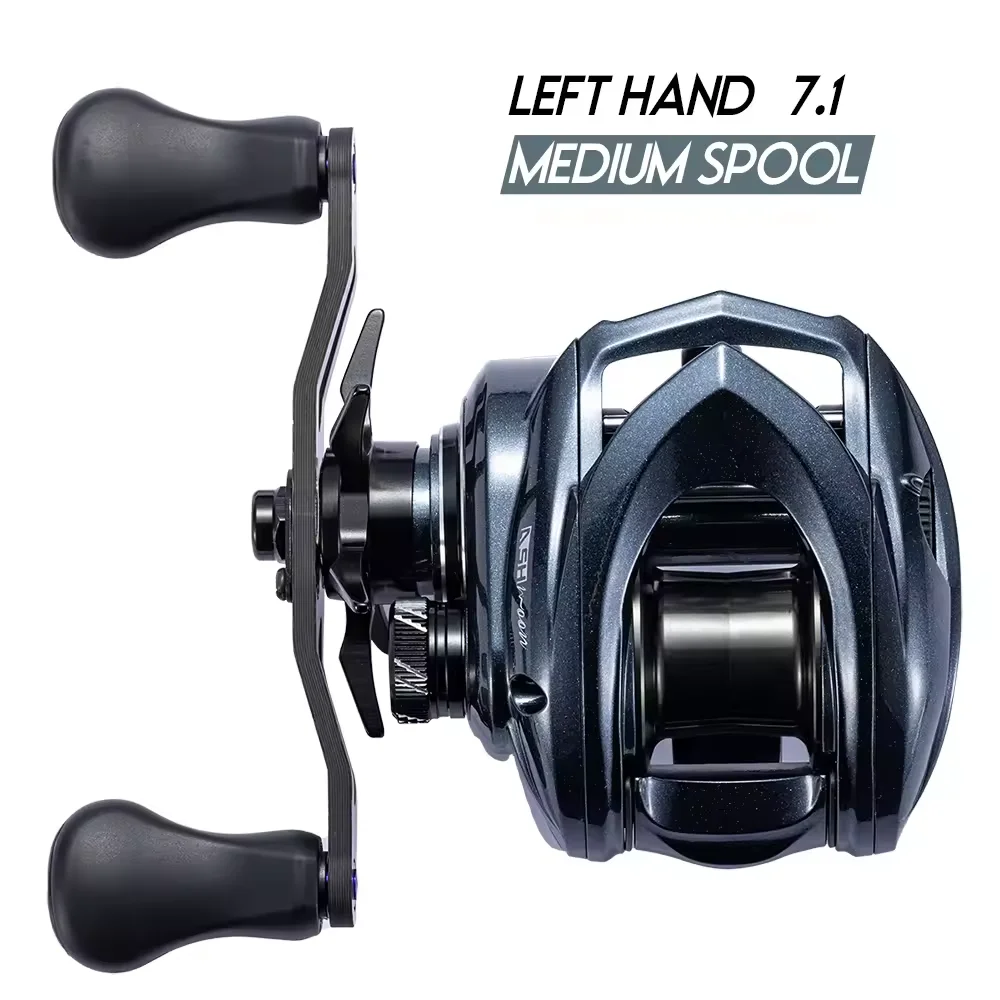 CYLIUS ASHMOON Legierungs-Baitcastingrolle, maximale Zugkraft, 6 kg, 8,1:1, hohes Übersetzungsverhältnis, langer Griff, BFS-Rolle/Allzweckrolle/Meeresangelrolle 7