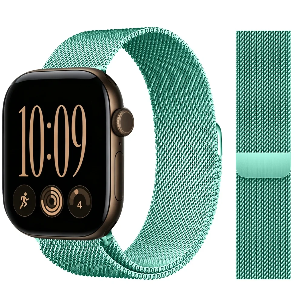 Milanese band voor Apple Watch, 46, 42, 44, 40, 45 mm, originele metalen band, geschikt voor iWatch Series 12, 11, 10, 9, 8, SE, Ultra 3, 4.
