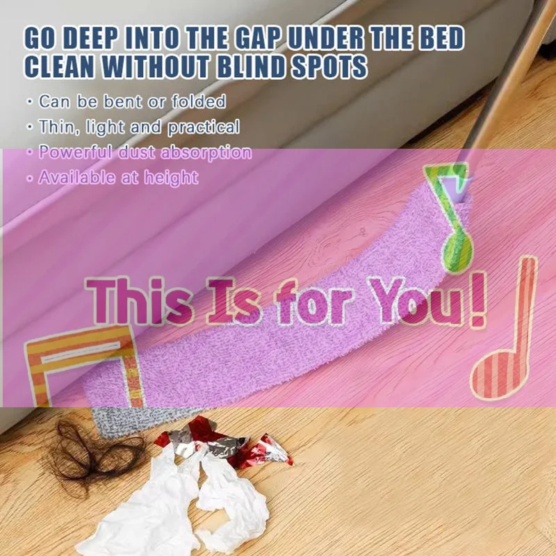 【HMA】Gap Dust Cleaning Mop With Flexible Design And Strong Dust Absorption Perfect For Under Bed Sofa Home Daily Cleaning
