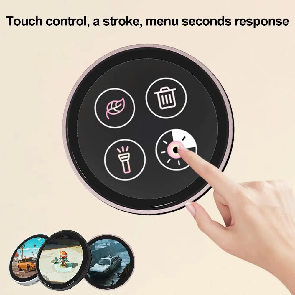Metal Smart Cyber Badge 1.85 INCH HD Display Fully New Bluetooth Electronic Display Screen HD Text Digits Pattern Display Badge