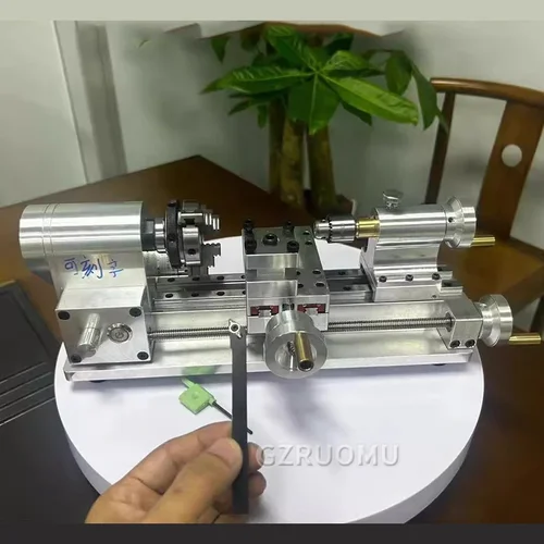 DIY 미니 선반 다기능 가정용 목공 수제 소형 선반 휴대용 데스크탑 마이크로 선반 110V-220V 100-2500r/min