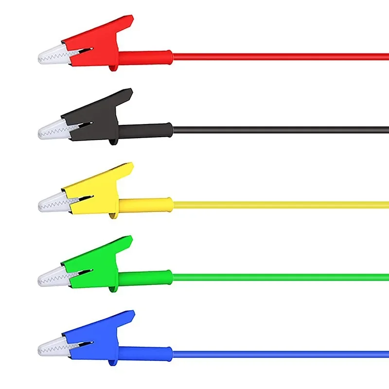 Cavo di prova con doppia clip a coccodrillo Cavo da 1 m Clip a coccodrillo per carichi pesanti Cavo HVAC con diametro di apertura di 15 cm 1000 V/15 A