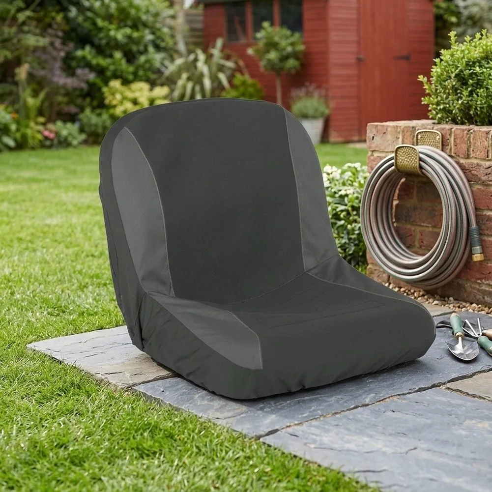 Seat Cover for Outdoor Power Equipment Including Lawn Mowers For Tractors and ATVs with Focus on Dust and Weather Resistance