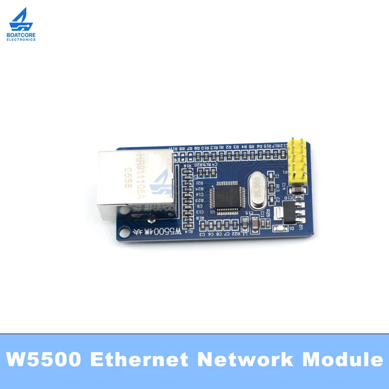 1/3/5PCS W5500 Ethernet Shield LAN Network Module Support TCP IP 51 STM32 Microcontroller 32K Bytes SPI 3.3V 5V Over W5100