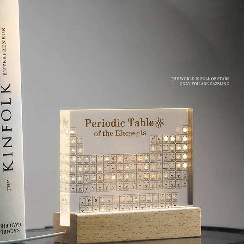 

Acrylic Mendeleev Periodic Table Figurine Chemistry Desk Decor Element Display For Home Accessories Gift Decoration Decor