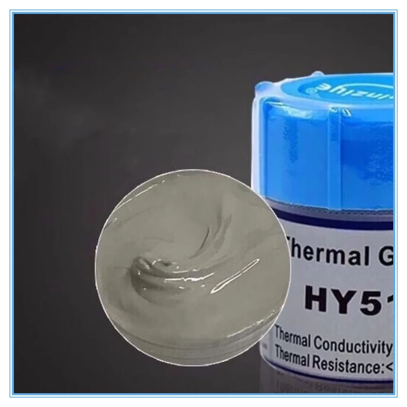 معجون حراري رمادي HY510 10 جرام 3.0 وات/م·K درجة احترافية لوحدة المعالجة المركزية/وحدة معالجة الرسومات/مجموعة شرائح وتبريد الكمبيوتر المحمول LED |   تتضمن مكشطة |   بنفايات