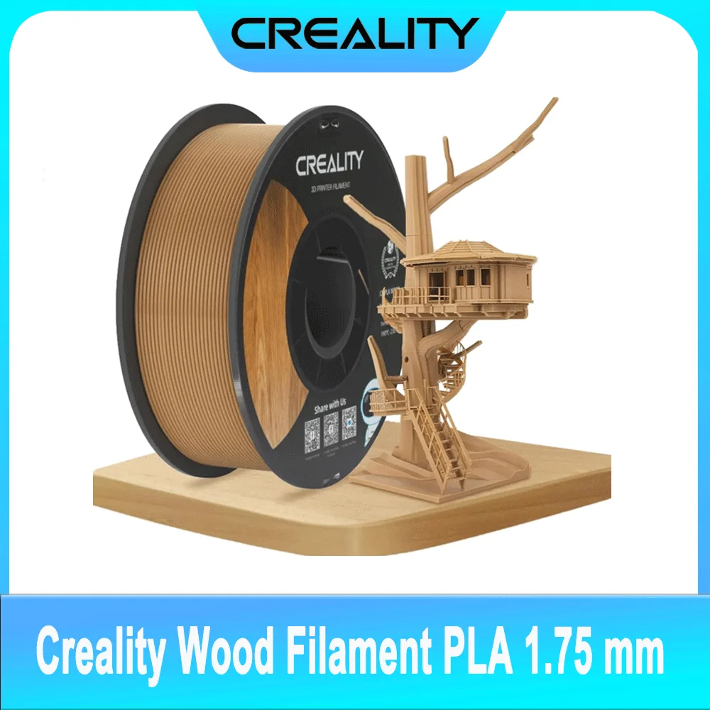

Creality Wood Filament PLA 1.75 mm Woods 3D Printer Filament Smooth Silk Texture Toughness 1kg/Spool 3D Printing Filament