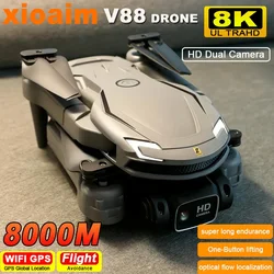 Xiaomi-Profissional HD Fotografia Aérea Drone, Mijia V88, 8K, 5G, GPS, Aviões de Controle Remoto, Câmera Dupla, Quadcopter Brinquedo, UAV