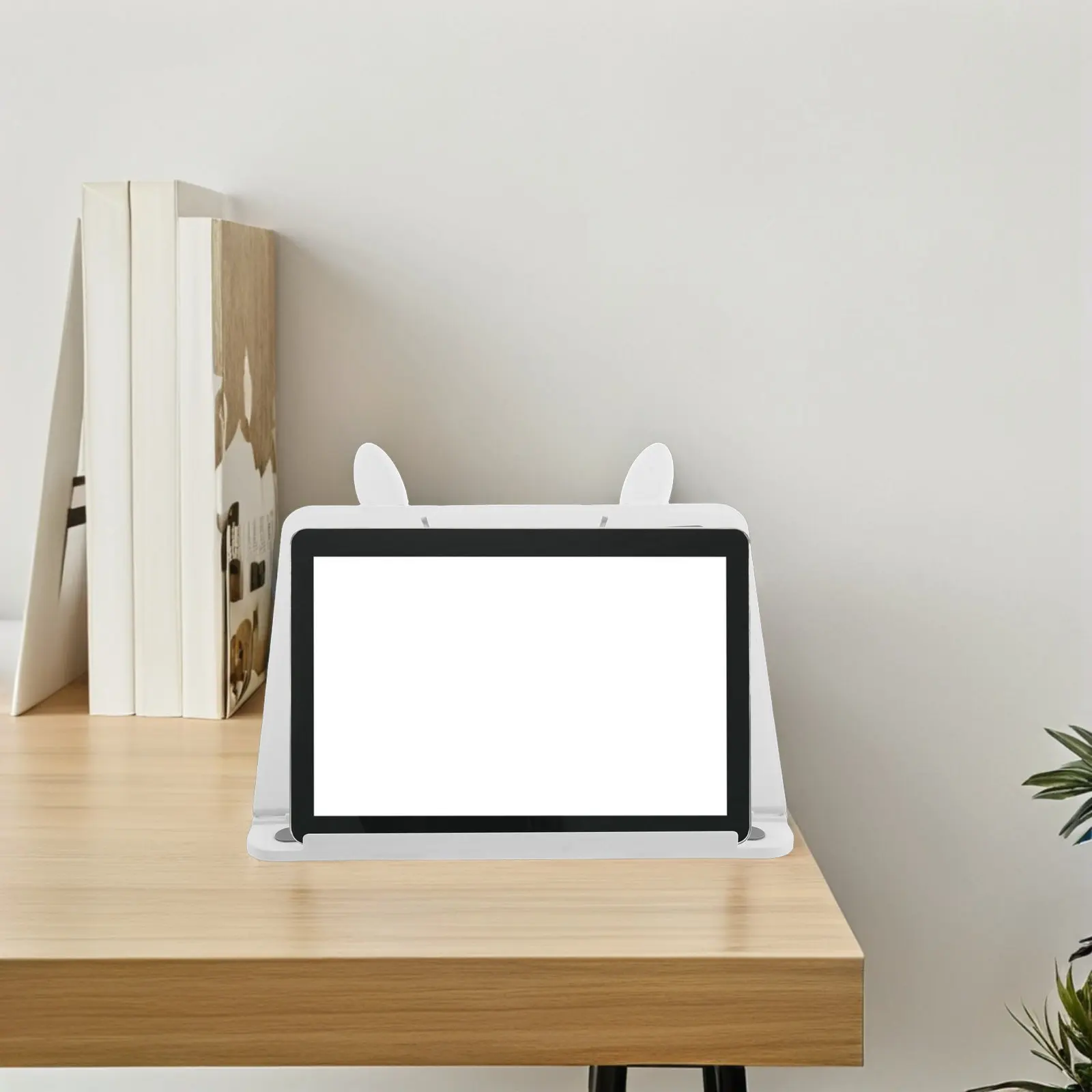 Bunny Ear Foldable Laptop Stand Desktop Tablet Holder Adjustable Multi-Angle Portable Tablet Dock Stable Plastic Laptop Folding