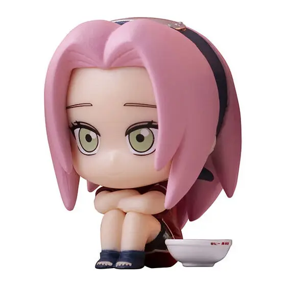 반다이 액션 피규어 모델 나루토 사스케 카카시 사쿠라 가샤폰 볼 라멘 이치라쿠 수집 장식품 공식 정품