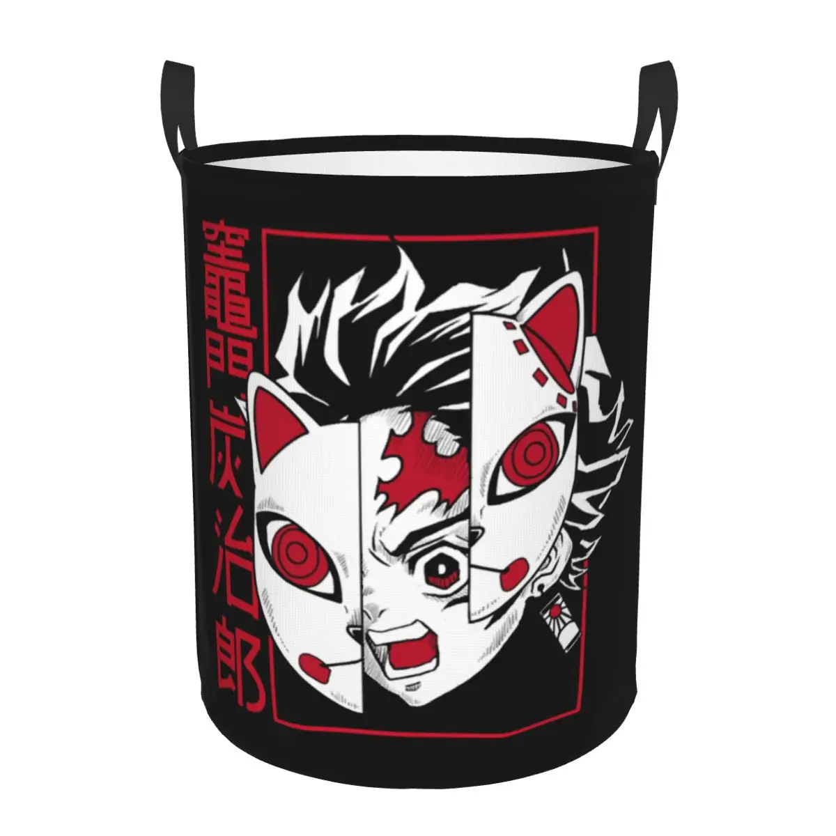 Demon Slayer Kimetsu No Yaiba Laundry Basket Collapsible Kamado Tanjirou Clothing Hamper Toys Organizer Storage Bins