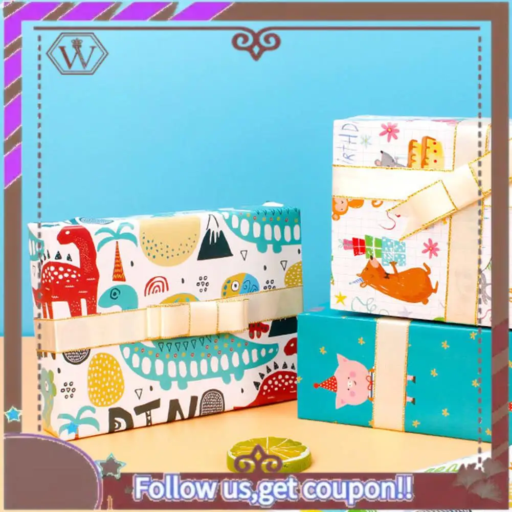 ABBG-10Pcs Wrapping Paper Sheets For Kids,Birthday Party Wrapping Paper Gift Wrap Papers,Present Gift Wrapping Paper