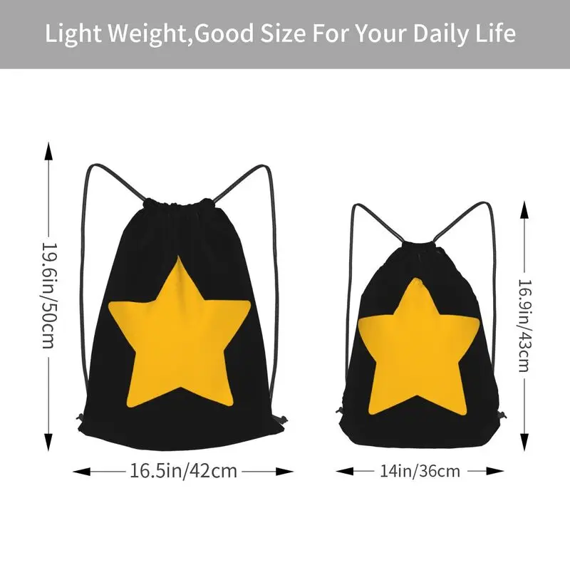 Steven Universe Yellow Star Drawstring Backpack Gym Shoe Bag Gymnast Bag Multi-function Sports Bag