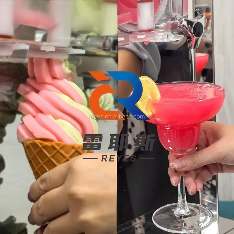 Commercial Soft Ice Cream Yogurt 5 Flavors Automatic Machine 3.3kW Easy Operation for Shop Restaurant Business Use