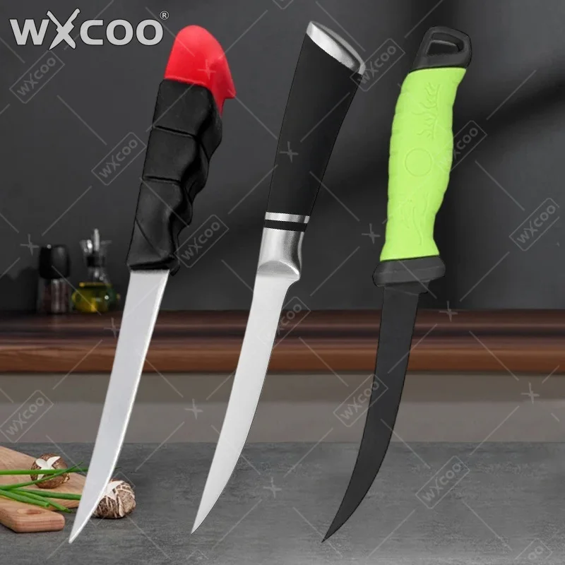 WXCOO Professionelles 6-Zoll Küchenmesser zum Schneiden von Fleisch, Obst und Gemüse Edelstahl Filetier- und Ausbeinmesser Zubehör