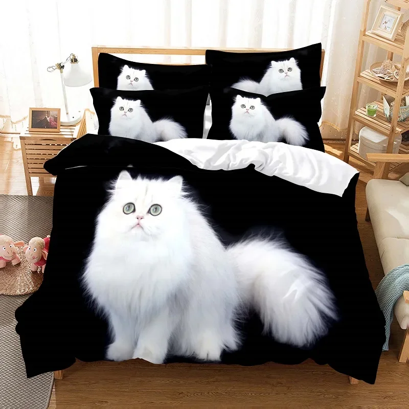 Black Cat Duvets Covers Cotton Duvet Cover Bed 150 Bedding 160x200 Set Couple Bed Quilt Comforter Sets 220x240 Double King Size