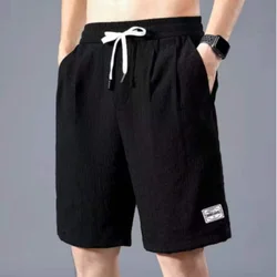 Summer Ice Silk Shorts Men's Thin Sports Casual Loose Fashion Trend Cool Breathable Straight Leg Pants