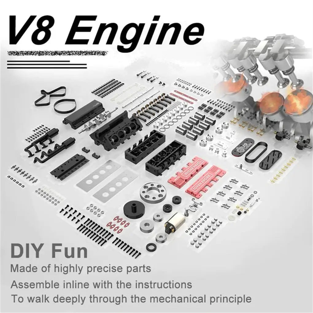 

Модель двигателя V8 DIY с стартовым комплектом для запуска 28cc Nitro