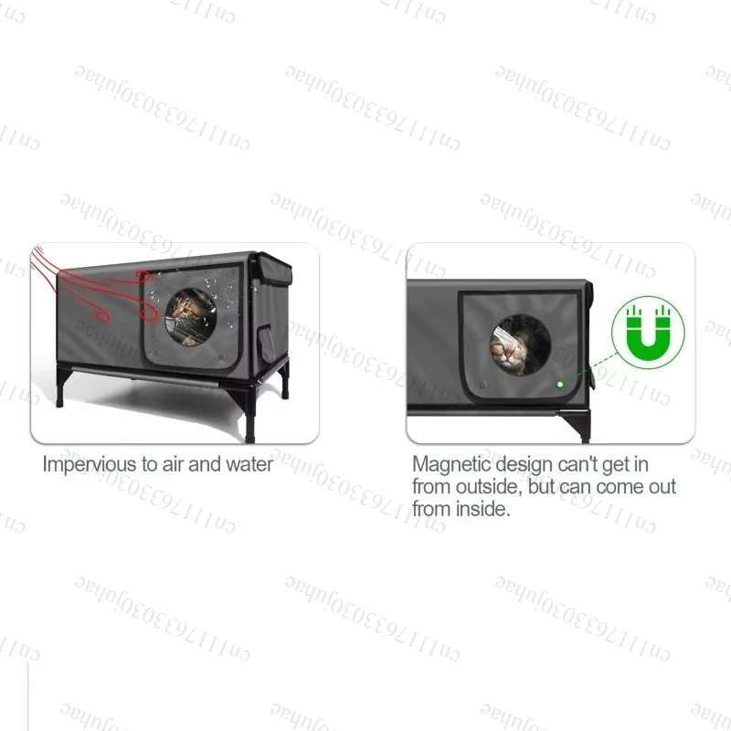 Outdoor insulated cat bed waterproof foldable pet house reliable load-bearing pet supplies