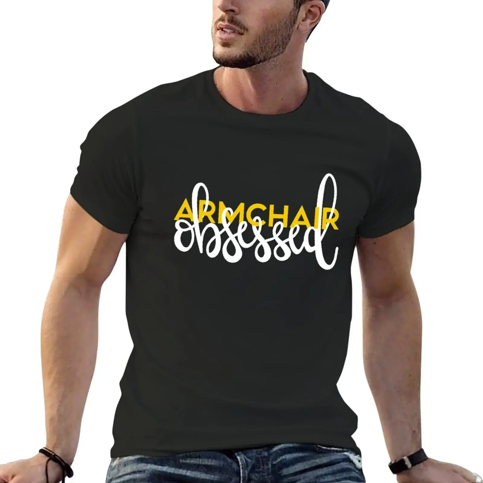 

Armchair Obsessed T-Shirt korean fashion Aesthetic clothing graphic shirts new edition anime shirts men