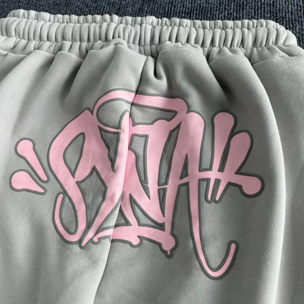 ملابس فاخرة Sy Street Y2k الهيب هوب الرجال النساء البلوز القمم/السراويل الطويلة عادية الركض رياضية هوديس بنطلون