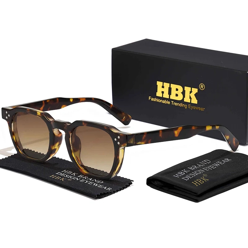 HBK ريترو مربع النظارات الشمسية الرجال فاسق نظارات شمسية للنساء موضة السفر في الهواء الطلق ركوب الدراجات UV400 Lunette De Soleil Homme