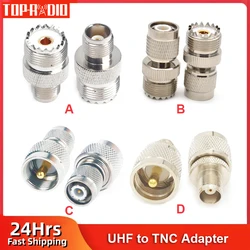 1Pcs TNC to PL259 SO239 RF Connector UHF Male Female to TNC Female Male Adapter Pure Copper Straight Coax Converter