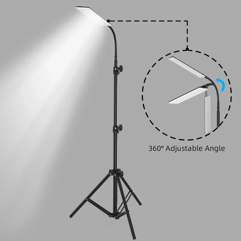 Reflector de 84 LED con trípode de 1,8 m, altura ajustable, para acampar al aire libre, trabajo, fotografía, soporte, luz de relleno