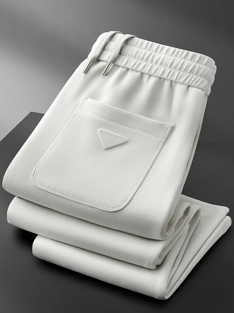 

Modal Men's Sweatpants Straight Leg Casual Spor Comfortable Soft Skin-Friendly Air Layered Pure Color Autumn Spring