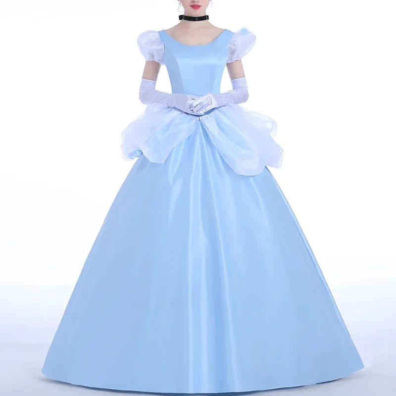 Custom Made Cinderella Princess Costume Cosplay Dress For Adult Women Ladies Hallowmas Party