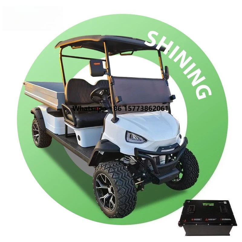 lsv 72V Lithium Battery 4WD Electric Golf Cart Customizable 2-Seater Big Cargo 5KW AC Motor 70-90km Range 30-50km/h Speed