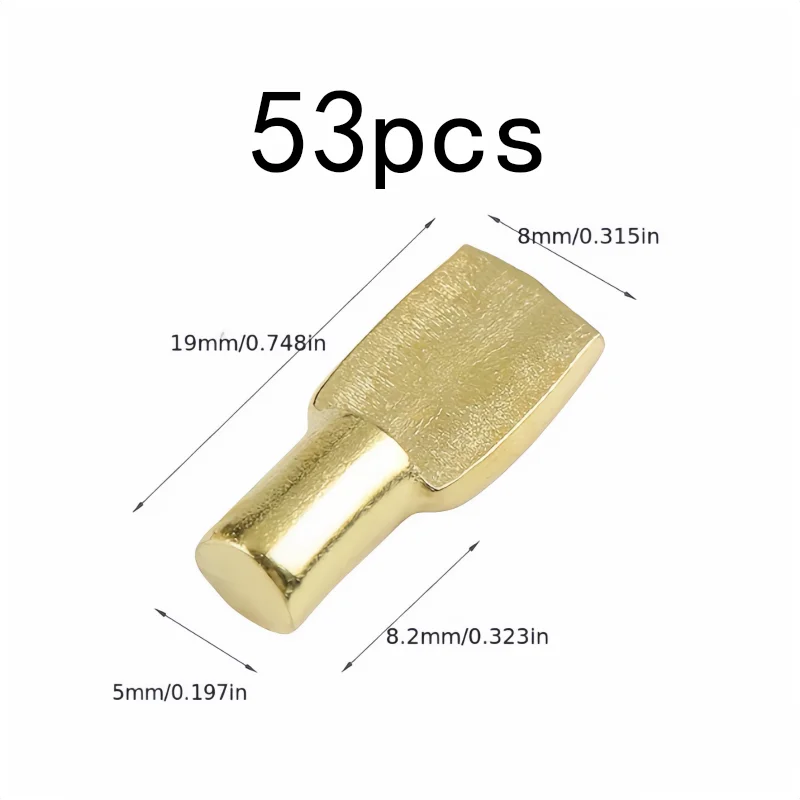 53 pcs 5mm Bookcase Shelf Clips with Sturdy Iron Core, ideal for Furniture Hardware and Furniture Hardware