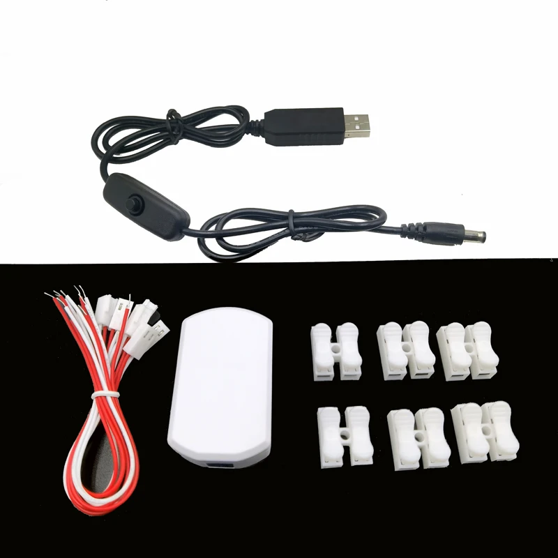 Convertitore di alimentazione Kit trasformatore da 5-12 V a 3 V Alimentatore portatile USB Modello da tavolo con sabbia illuminato