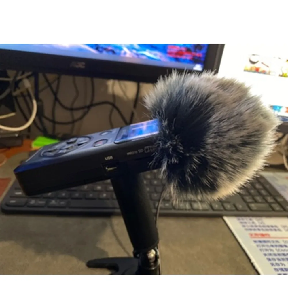 Blue Mantis Dead Cat Pop Filter Outdoor Kunst pelz Wind Muff Windschutz scheibe Schild für Tascam Dr22wl Windschutz scheibe Mikrofon Abdeckung