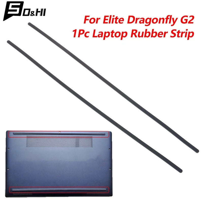 Tira de goma para ordenador portátil, funda inferior, almohadillas para los pies, tira adhesiva para HP Dragonfly serie G2, alfombrilla antideslizante, tira para los pies del parachoques, 1 unidad