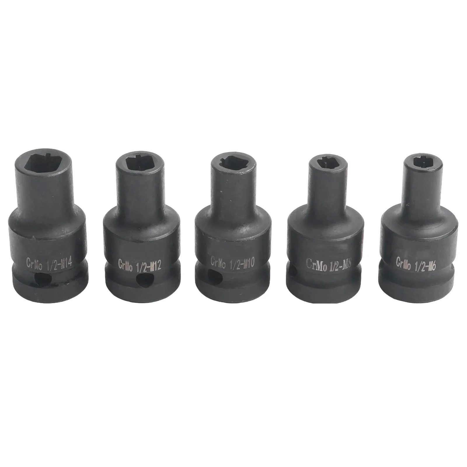 5PCS Square Tap Socket for Electric Drives 12 inch Driver Length Suitable for Rethreading Taps from 6mm to 14mm