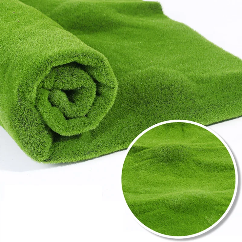 50/100cm Large Artificial Grass Rug Fake Green Moss Lawn Garden Landscape Turf Roll Festival Wedding Decoration  Mat Carpet DIY