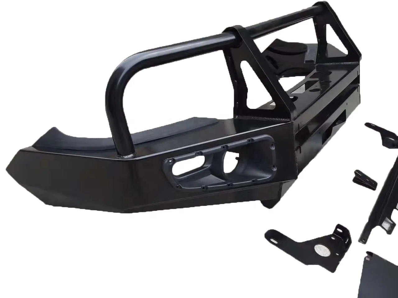 Front Bull Bar, for Toyota Hilux Vigo Pickup, 4x4 Heavy Duty Steel Bumper, with Fog Light Bracket, Outback Safari Guard