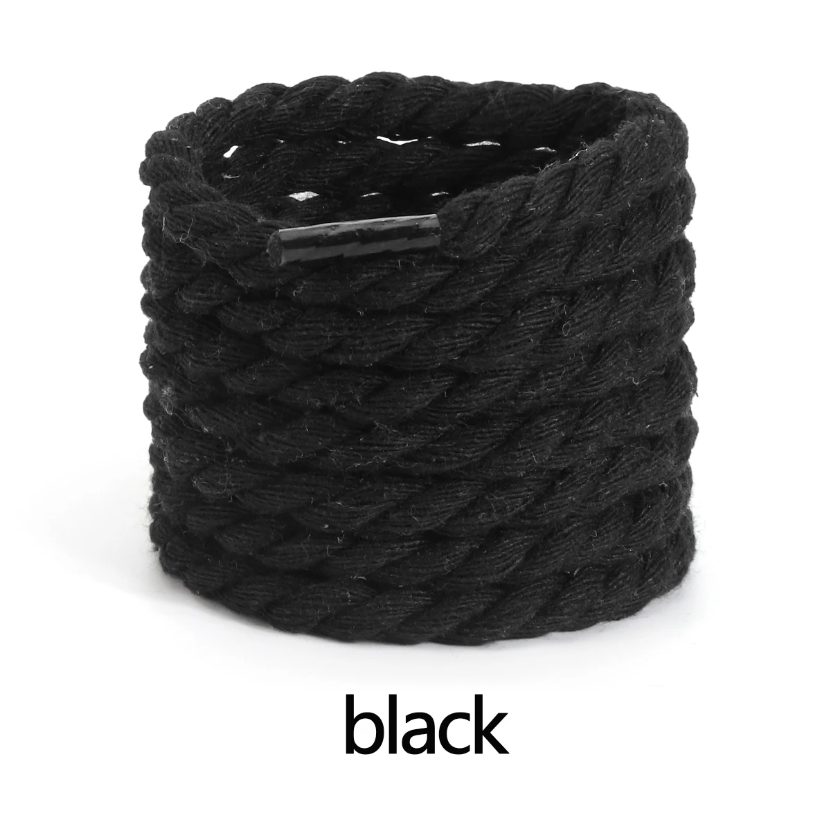 0,7 cm Runde Dicke Hanfseil-Schnürsenkel | Einfarbige Schuhbänder aus Polyester-Baumwoll-Gewebe | Makronenfarbene gedrehte Schnürsenkel – Detail 16