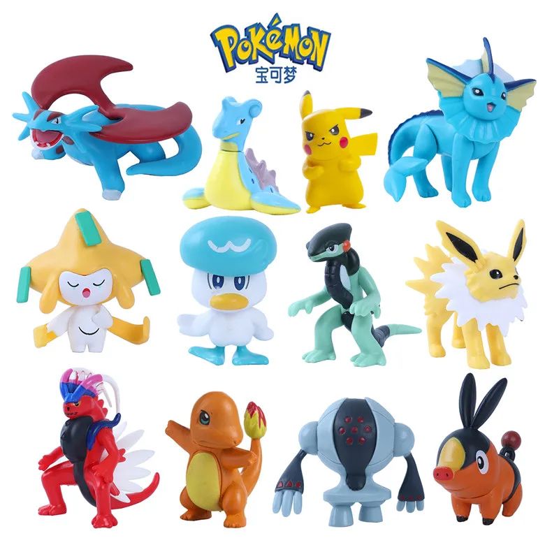 

Pokemon Anime Figure Eevee Charizard Pikachu Cartoons Figure Collection Model Pocket Monster Action Toys Kids Birthday Gifts
