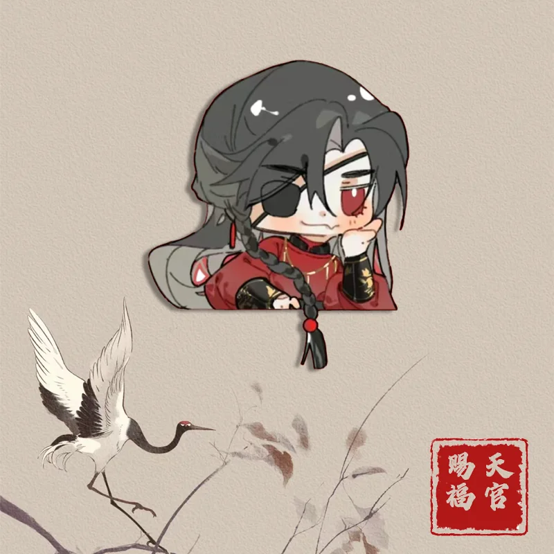 Anime deus celestial abença a pessoas tian guan ci fu xie lian hua cheng bonito botão broche saco mochila crachá pinos presente de natal