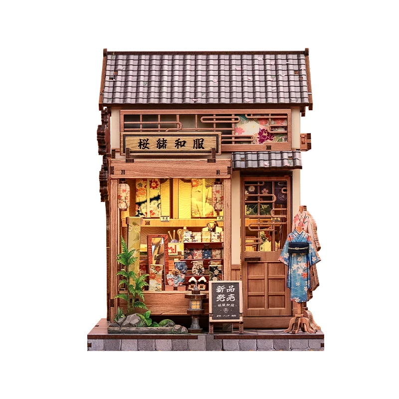 CUTEBEE DIY Miniature House Wooden Booknook Kits 3D Puzzle for Adults Bookshelf Insert Room Decor for Teens Creative Gift