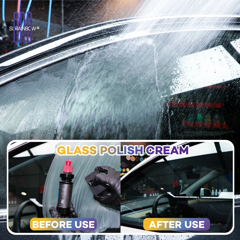 2PCS Car Glass Oil Film Cleaner, Car Windshield Oil Film Cleaner for Auto and Home Eliminates Coatings to Restore Glass to Clear