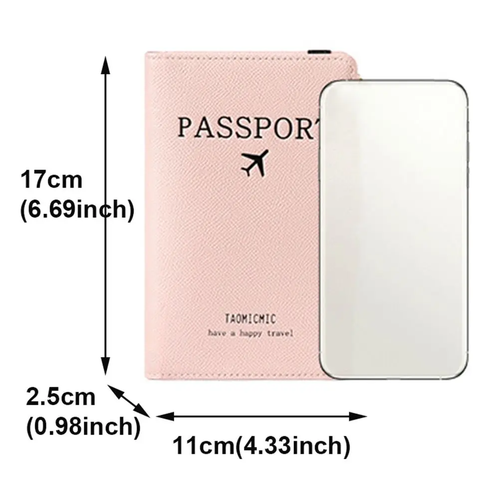 Portable Travel Ultra-thin Passport Holder RFID PU Leather Passport Cover Bag Multi-function Document Package Cover