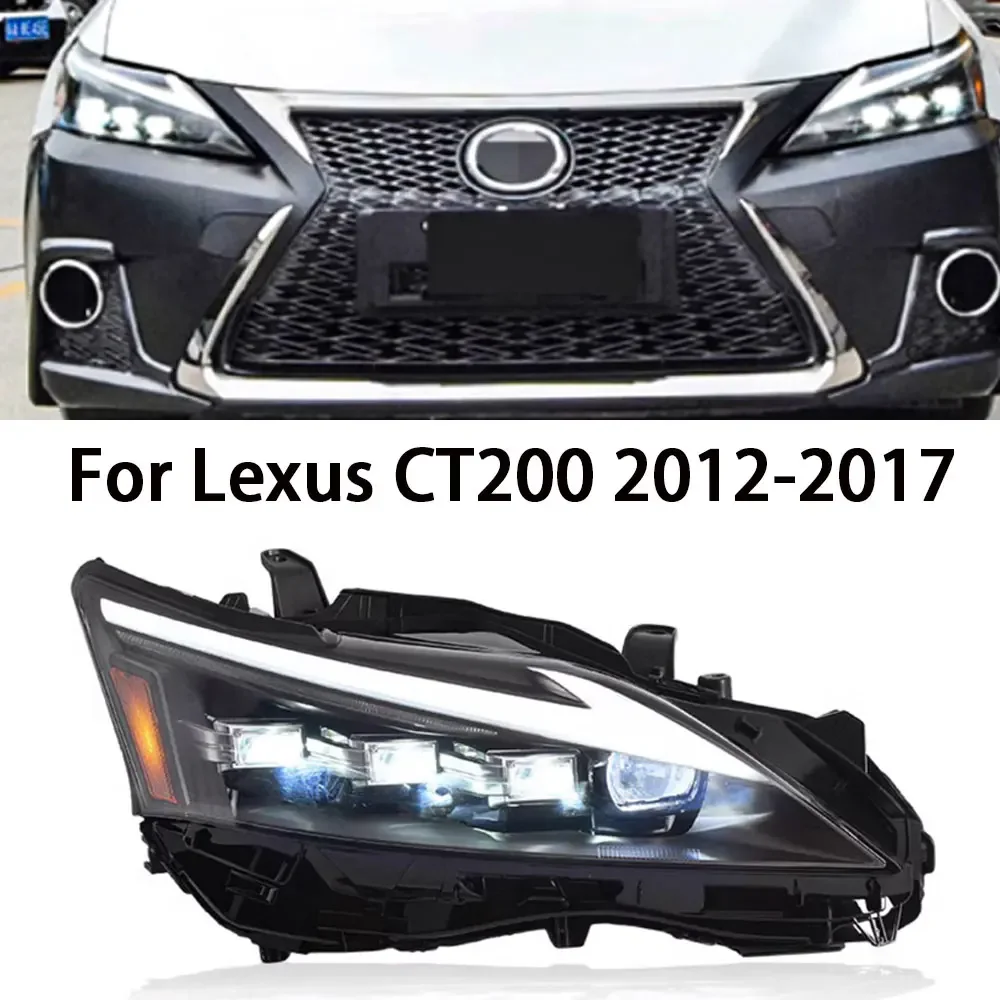 

Автомобильные фары для Lexus CT200 2013-2017 CT200H, матричные светодиодные фары DRL, динамический указатель поворота, 4 светодиодные линзы проектора