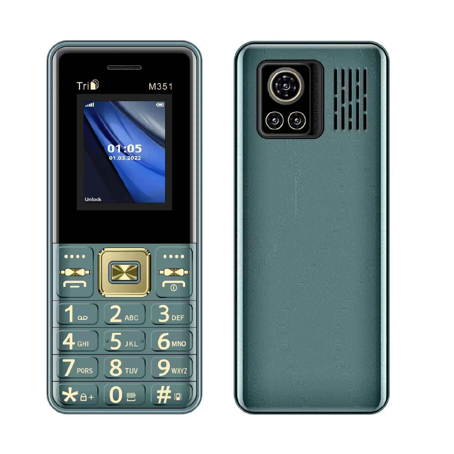 Mafam M351 Low Price Triple SIM Slots Mobile Phone 1.8" Large Display Loud Voice Strong Torch Speed Dial Phone For The Elderly