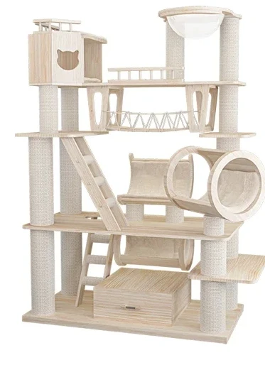 

Cat cat climbing frame cat litter tree integrated luxury super large imported solid wood toys