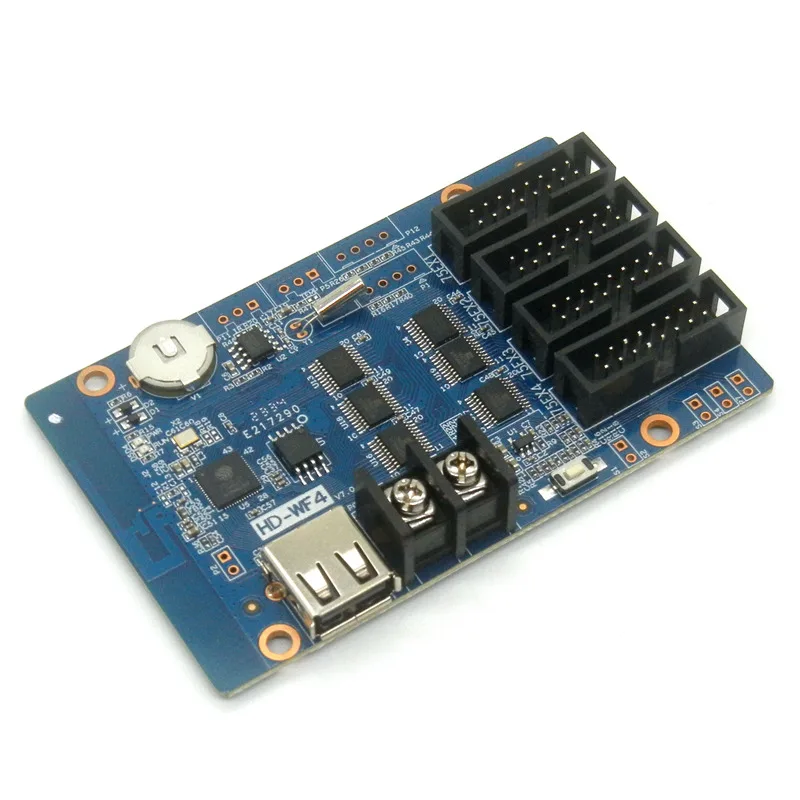 HD-WF4 Wifi And USB Led Control Card 1280x64 Pixels Full Color Controller 4xhub75e for P2.5 P3 P4 P5 P6 P10 module HD-W62-75