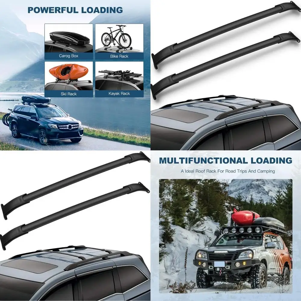 

Алюминиевые поперечины для Cadillac Escalade & ESV 2015-2020 гг., GMC Yukon и XL, 2-х частей багажник на крышу, черный